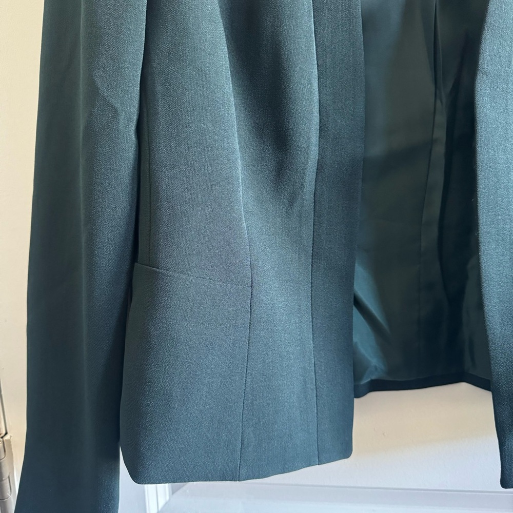 Le Suit | Petite Blazer Emerald Green Size 2P - Picture 3 of 6